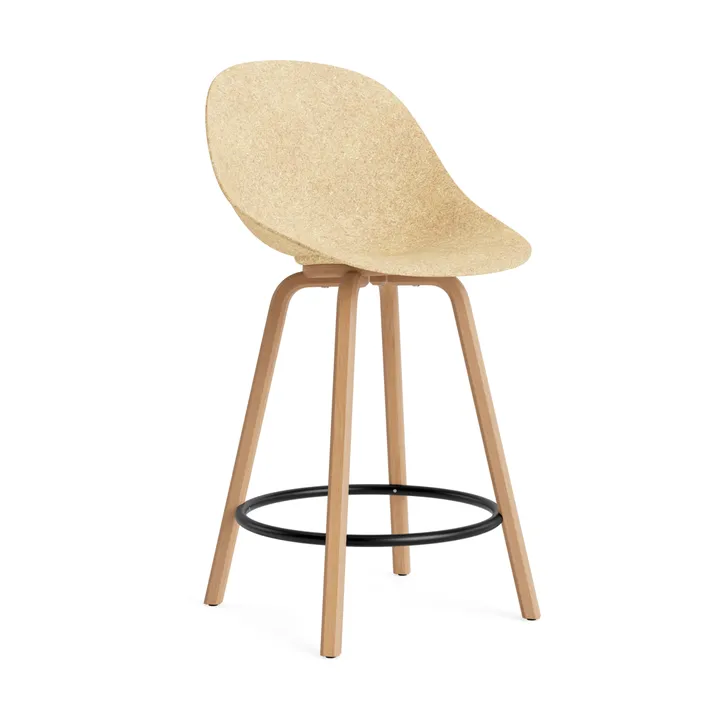 Mat Bar Chair baarituoli 65 cm - Hemp-beech-black steel - Normann Copenhagen
