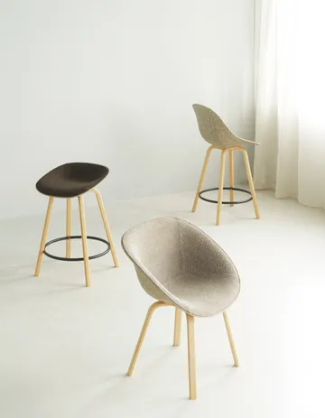 Mat Bar Chair baarituoli 65 cm - Hemp-beech-black steel - Normann Copenhagen