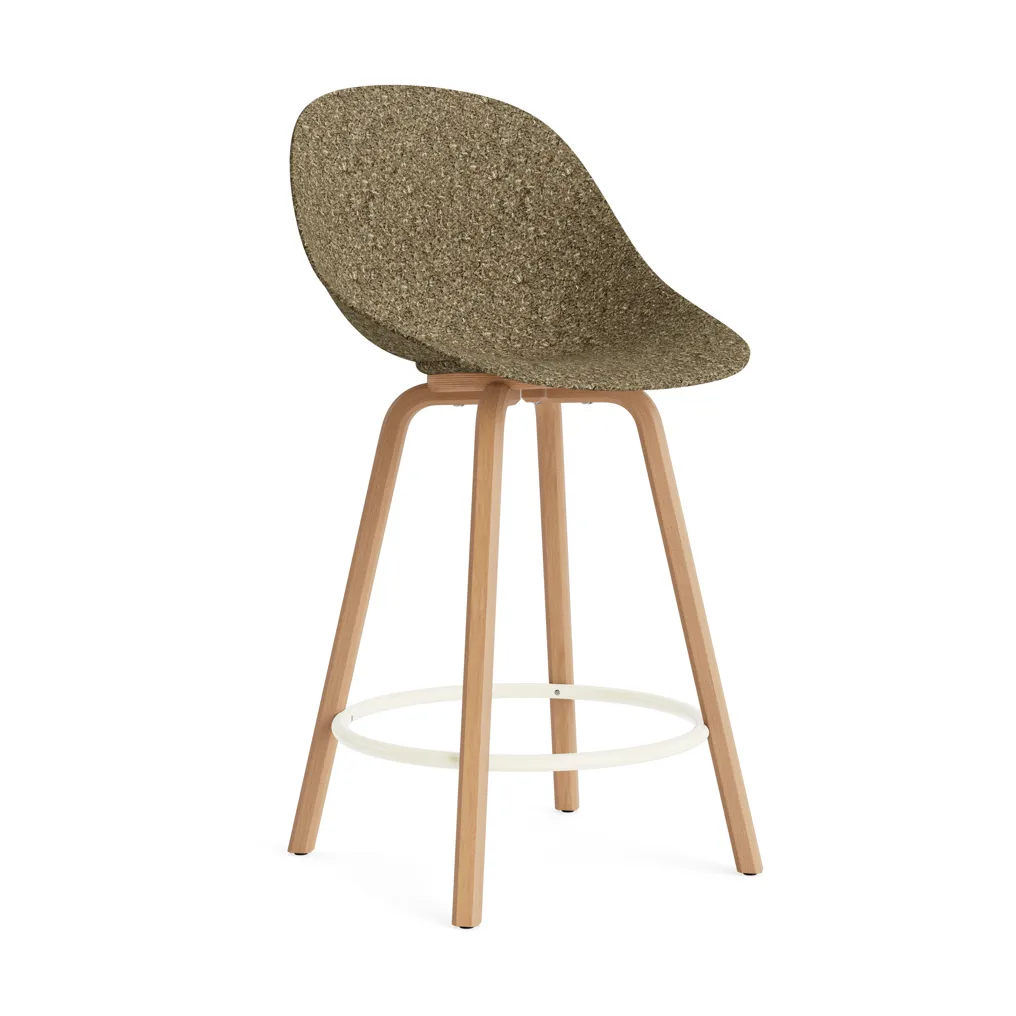 Mat Bar Chair baarituoli 65 cm, Seaweed-beech-cream steel Normann Copenhagen