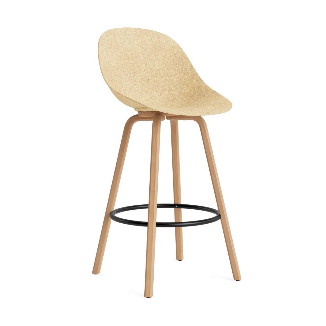 Mat Bar Chair baarituoli 75 cm, Hemp-beech-black steel Normann Copenhagen