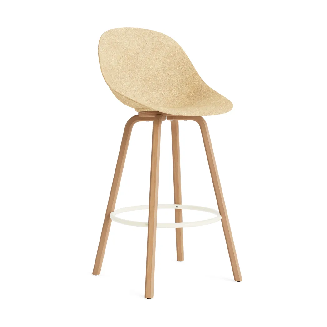 Mat Bar Chair baarituoli 75 cm, Hemp-beech-cream steel Normann Copenhagen