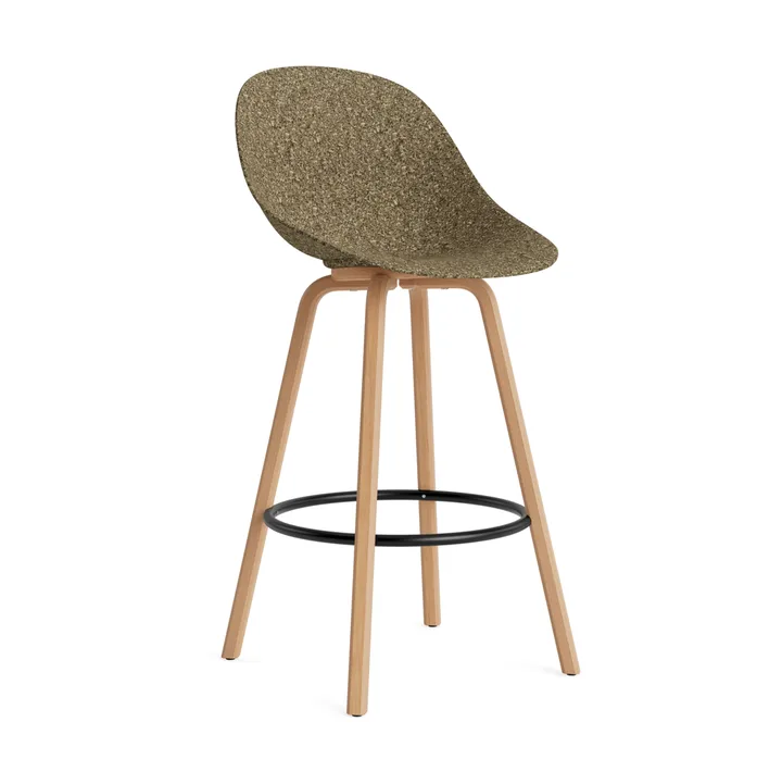 Mat Bar Chair baarituoli 75 cm - Seaweed-pyökki-musta teräs - Normann Copenhagen