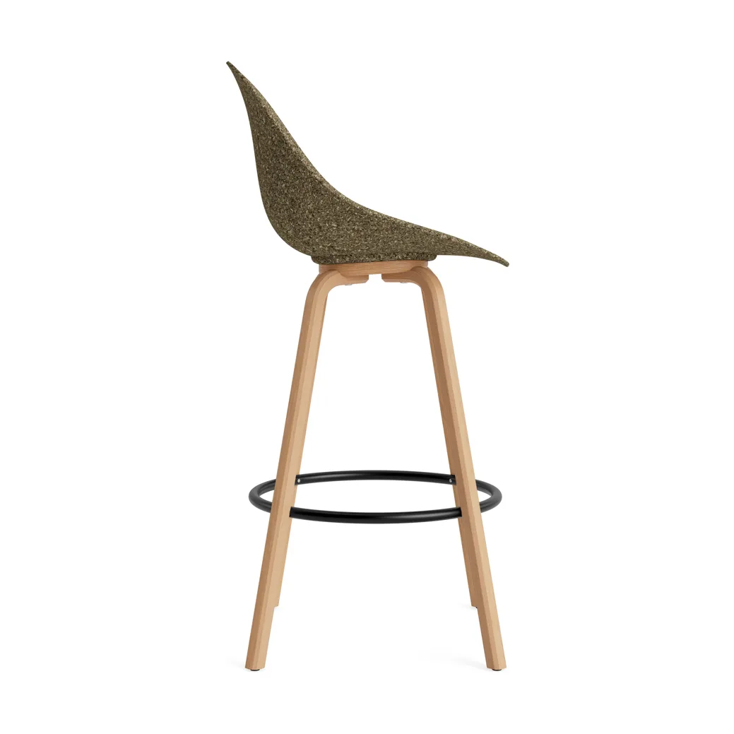 Mat Bar Chair baarituoli 75 cm, Seaweed-pyökki-musta teräs Normann Copenhagen
