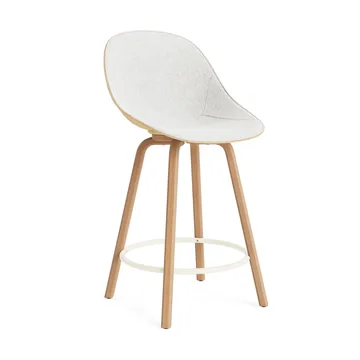 Mat Bar Chair baarituoli etupuoliverhoiltu  65 cm - Hallingdal 110-hemp-beech-cream steel - Normann Copenhagen