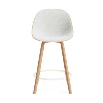 Mat Bar Chair baarituoli etupuoliverhoiltu  65 cm - Hallingdal 110-hemp-beech-cream steel - Normann Copenhagen