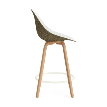 Mat Bar Chair baarituoli etupuoliverhoiltu  65 cm - Hallingdal 110-seaweed-beech-cream steel - Normann Copenhagen