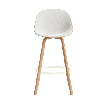 Mat Bar Chair baarituoli etupuoliverhoiltu 75 cm. - Hallingdal 110-hemp-beech-cream steel - Normann Copenhagen