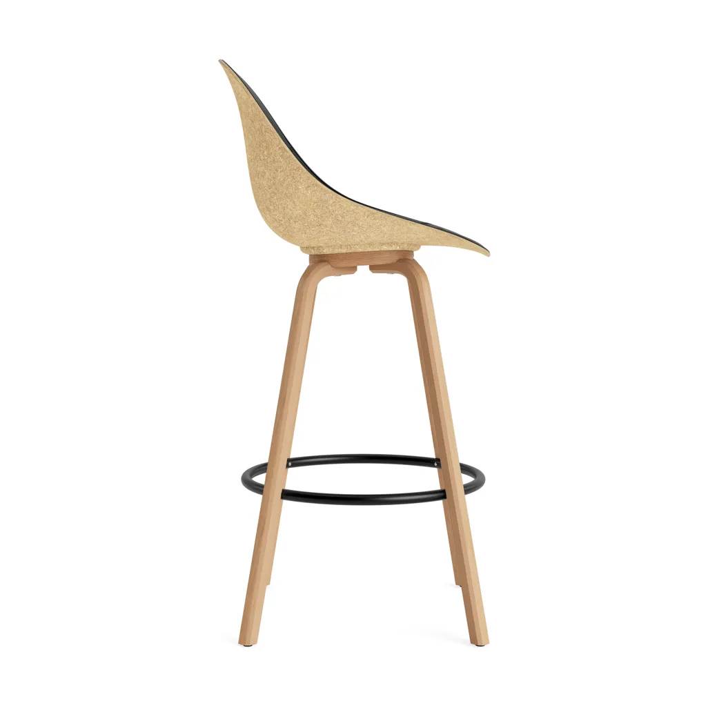Mat Bar Chair baarituoli etupuoliverhoiltu 75 cm., Ultra 41599-hemp-beech-black steel Normann Copenhagen