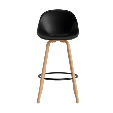 Mat Bar Chair baarituoli etupuoliverhoiltu 75 cm. - Ultra 41599-seaweed-beech-black steel - Normann Copenhagen