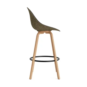 Mat Bar Chair baarituoli etupuoliverhoiltu 75 cm. - Ultra 41599-seaweed-beech-black steel - Normann Copenhagen