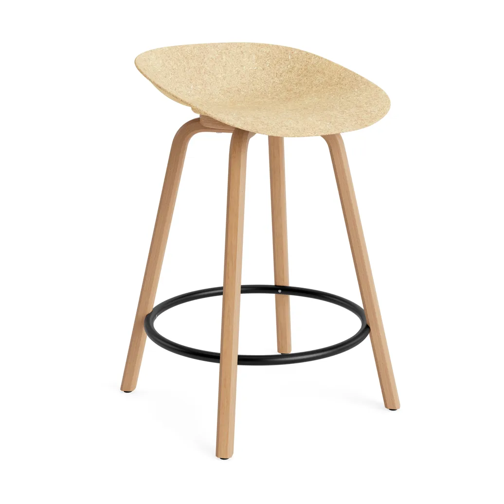 Mat Barstool baarijakkara 65 cm, Hemp-beech-black steel Normann Copenhagen