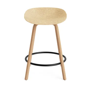Mat Barstool baarijakkara 65 cm - Hemp-beech-black steel - Normann Copenhagen