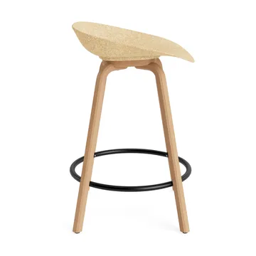 Mat Barstool baarijakkara 65 cm - Hemp-beech-black steel - Normann Copenhagen