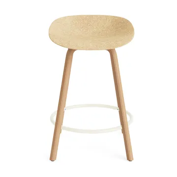 Mat Barstool baarijakkara 65 cm - Hemp-beech-cream steel - Normann Copenhagen