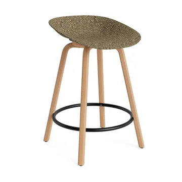 Mat Barstool baarijakkara 65 cm - Seaweed-pyökki-musta teräs - Normann Copenhagen