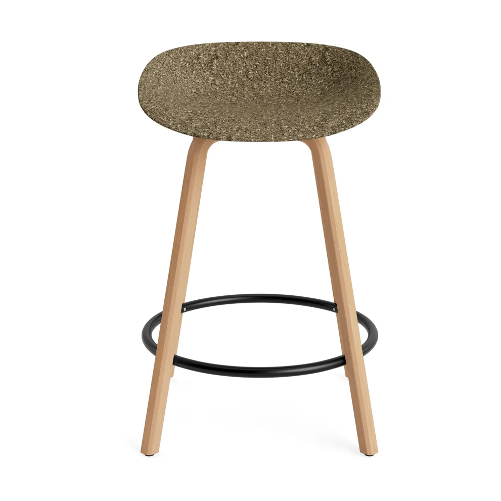 Mat Barstool baarijakkara 65 cm, Seaweed-pyökki-musta teräs Normann Copenhagen