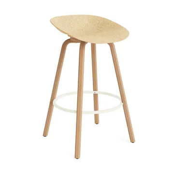 Mat Barstool baarijakkara 75 cm - Hemp-beech-cream steel - Normann Copenhagen