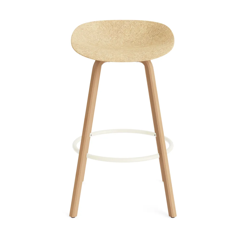 Mat Barstool baarijakkara 75 cm, Hemp-beech-cream steel Normann Copenhagen