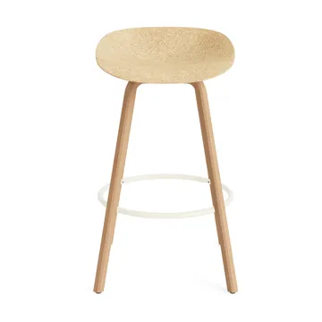 Mat Barstool baarijakkara 75 cm - Hemp-beech-cream steel - Normann Copenhagen