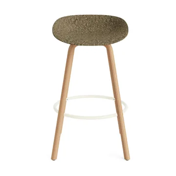 Mat Barstool baarijakkara 75 cm - Seaweed-beech-cream steel - Normann Copenhagen