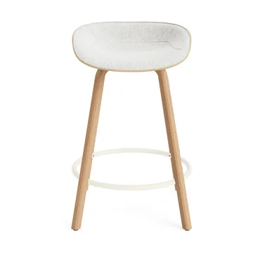Mat Barstool baarituoli etupuoliverhoiltu  65 cm. - Hallingdal 110-hemp-beech-cream steel - Normann Copenhagen