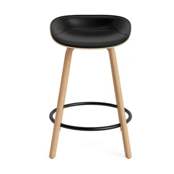Mat Barstool baarituoli etupuoliverhoiltu  65 cm. - Ultra 41599-hemp-beech-black steel - Normann Copenhagen