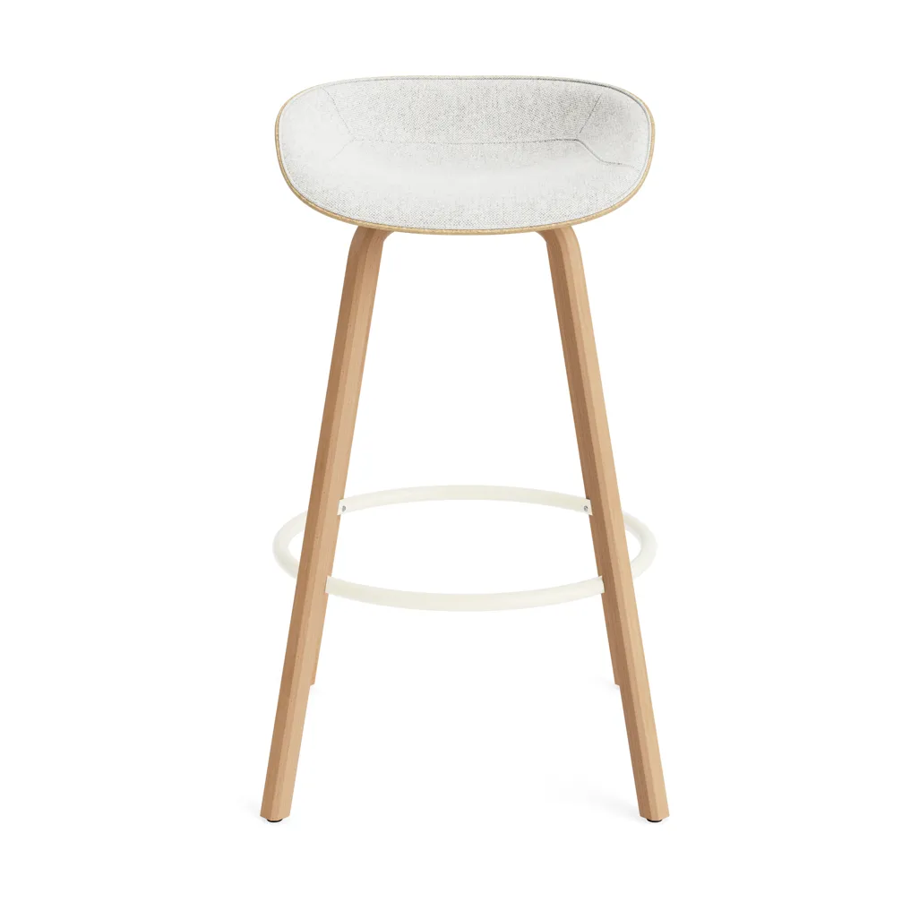 Mat Barstool baarituoli etupuoliverhoiltu 75 cm, Hallingdal 110-hemp-beech-cream steel Normann Copenhagen