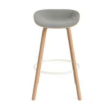 Mat Barstool baarituoli etupuoliverhoiltu 75 cm - Remix 133-hemp-beech-cream steel. - Normann Copenhagen