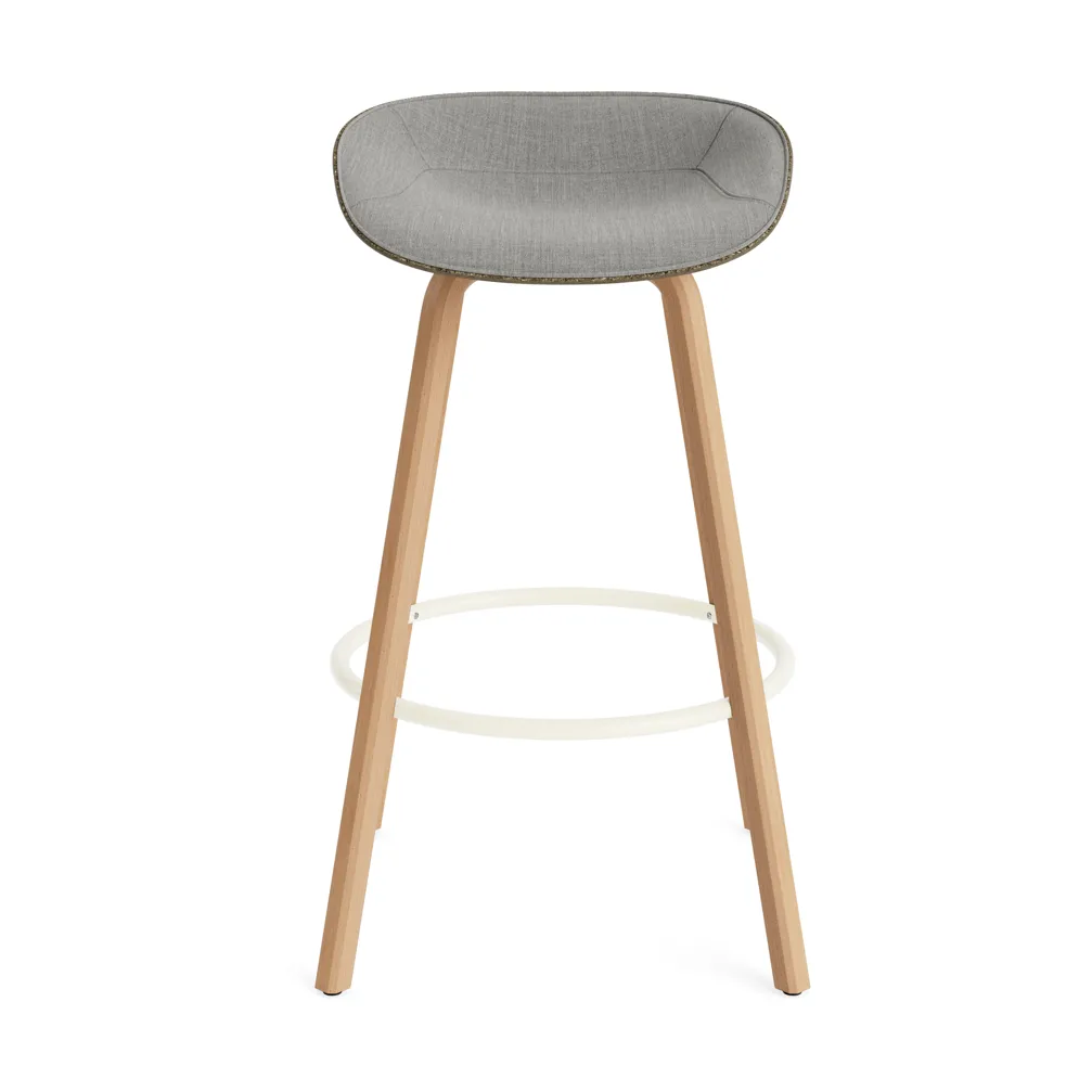 Mat Barstool baarituoli etupuoliverhoiltu 75 cm, Remix 133-seaweed-beech-cream steel Normann Copenhagen