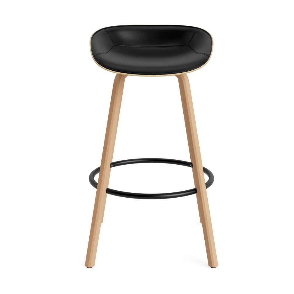 Mat Barstool baarituoli etupuoliverhoiltu 75 cm, Ultra 41599-hemp-beech-black steel Normann Copenhagen