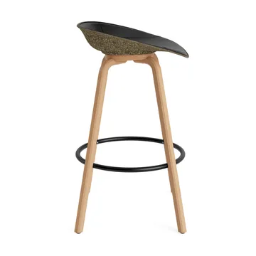 Mat Barstool baarituoli etupuoliverhoiltu 75 cm - Ultra 41599-seaweed-beech-black steel - Normann Copenhagen