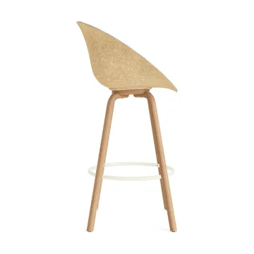 Mat käsinojatuoli etupuoliverhoiltu 75 cm - Remix 133-hemp-beech-cream steel. - Normann Copenhagen