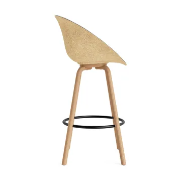 Mat käsinojatuoli etupuoliverhoiltu 75 cm - Ultra 41599-hemp-beech-black steel - Normann Copenhagen