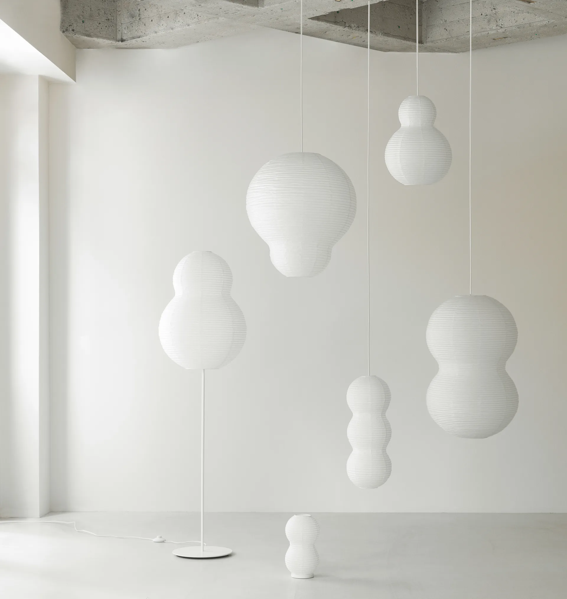 Puff johto ja kattokuppi 2,5 m, Valkoinen Normann Copenhagen