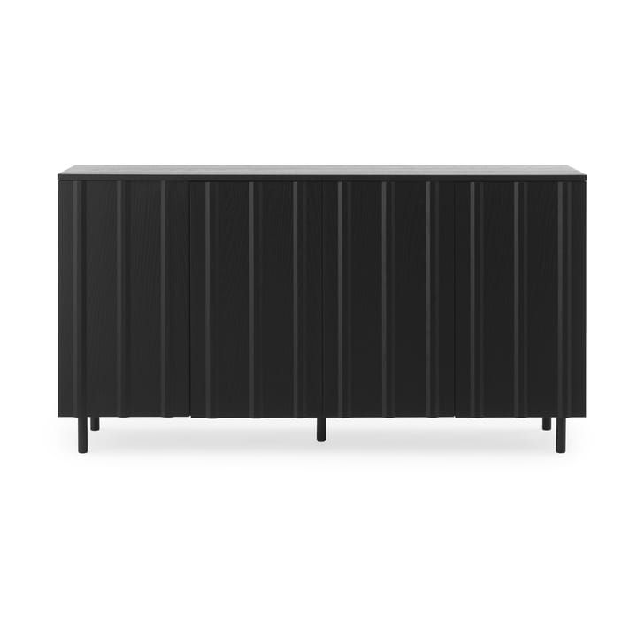 Rib sivupöytä 45 x 159 cm, Soft Black Normann Copenhagen