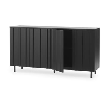 Rib sivupöytä 45 x 159 cm - Soft Black - Normann Copenhagen