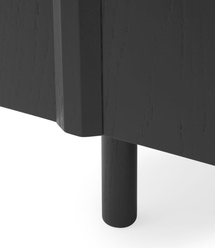 Rib sivupöytä 45 x 159 cm, Soft Black Normann Copenhagen