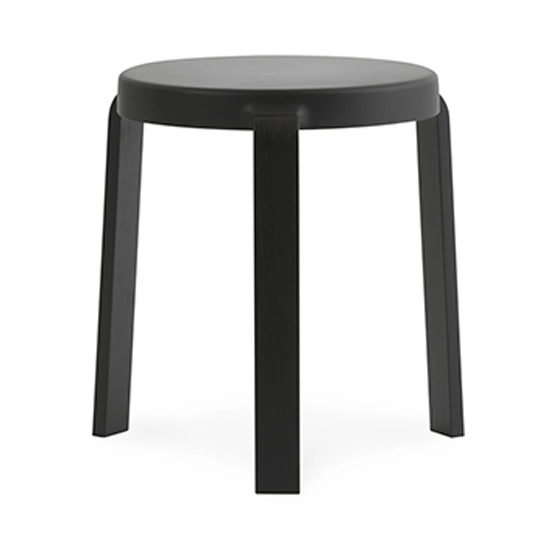 Tap pyöreä jakkara, Black, mustat tammijalat, Ø35x43 cm Normann Copenhagen