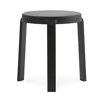 Tap pyöreä jakkara - Black, mustat tammijalat, Ø35x43 cm - Normann Copenhagen