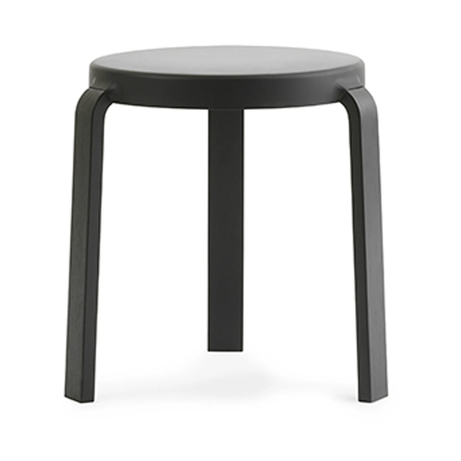 Tap pyöreä jakkara, Black, mustat tammijalat, Ø35x43 cm Normann Copenhagen