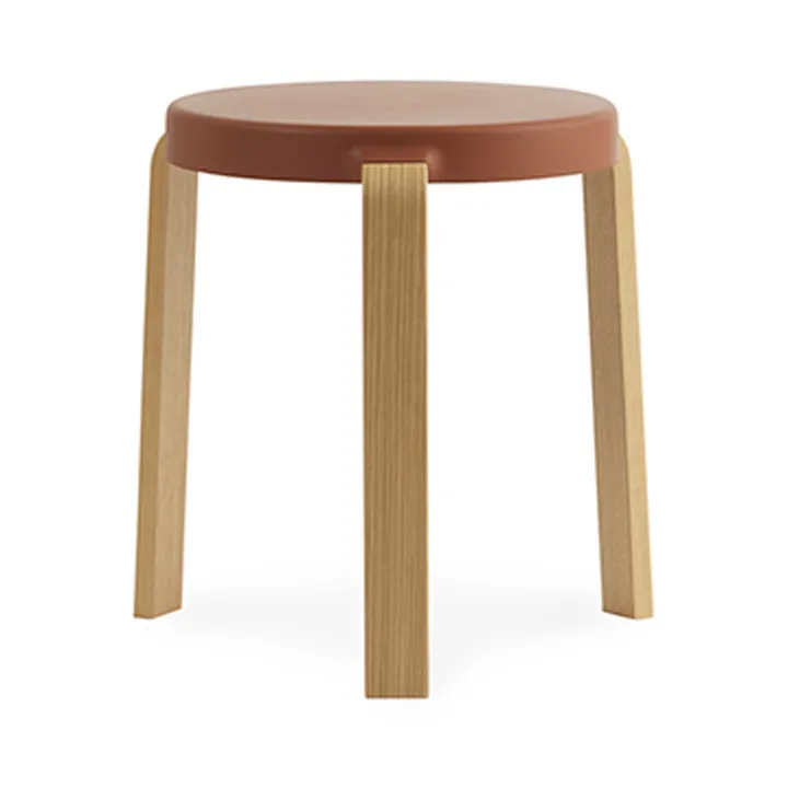 Tap pyöreä jakkara - Caramel, tammijalat, Ø35x43 cm - Normann Copenhagen