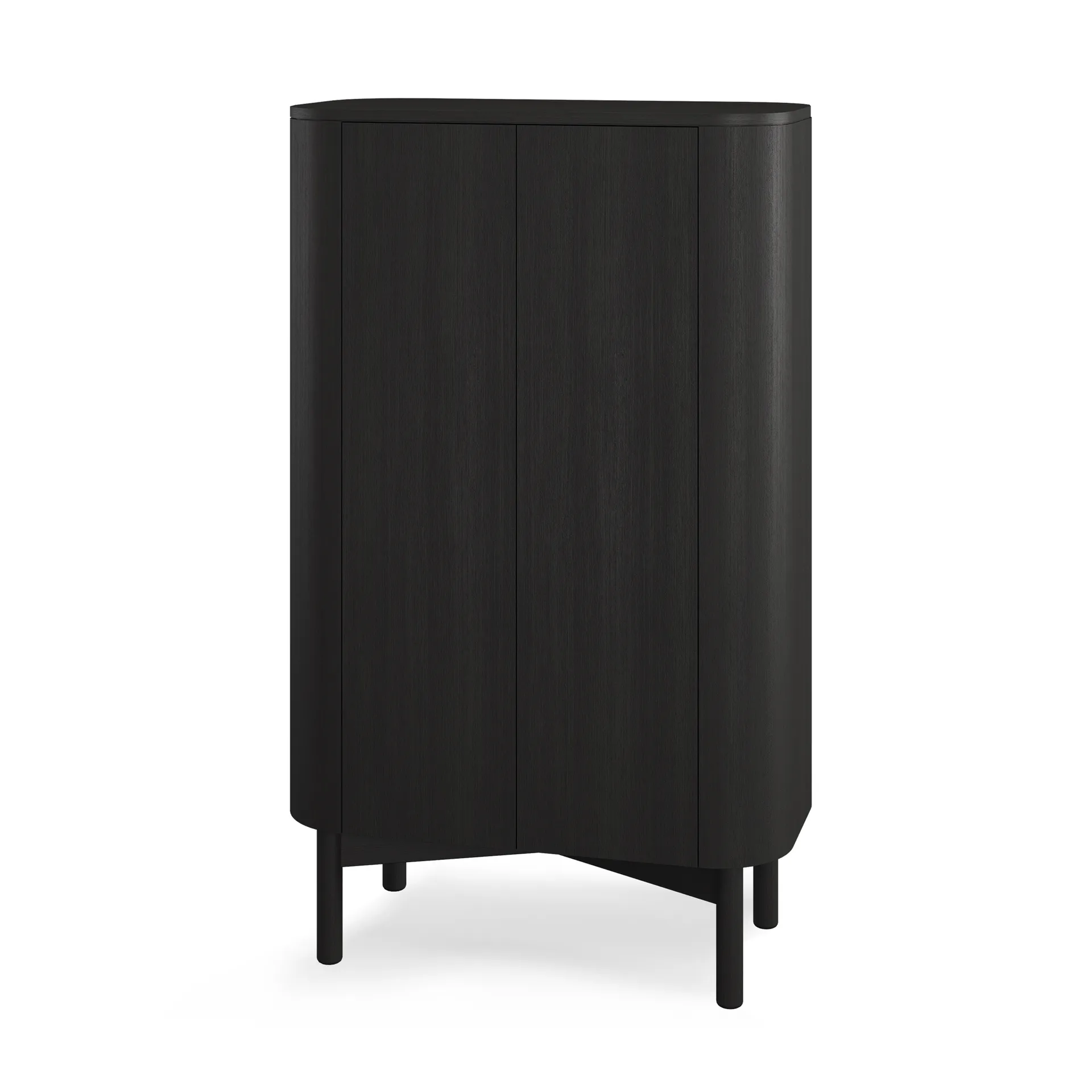 Loud tall kaappi 143 cm, Black painted oak Northern