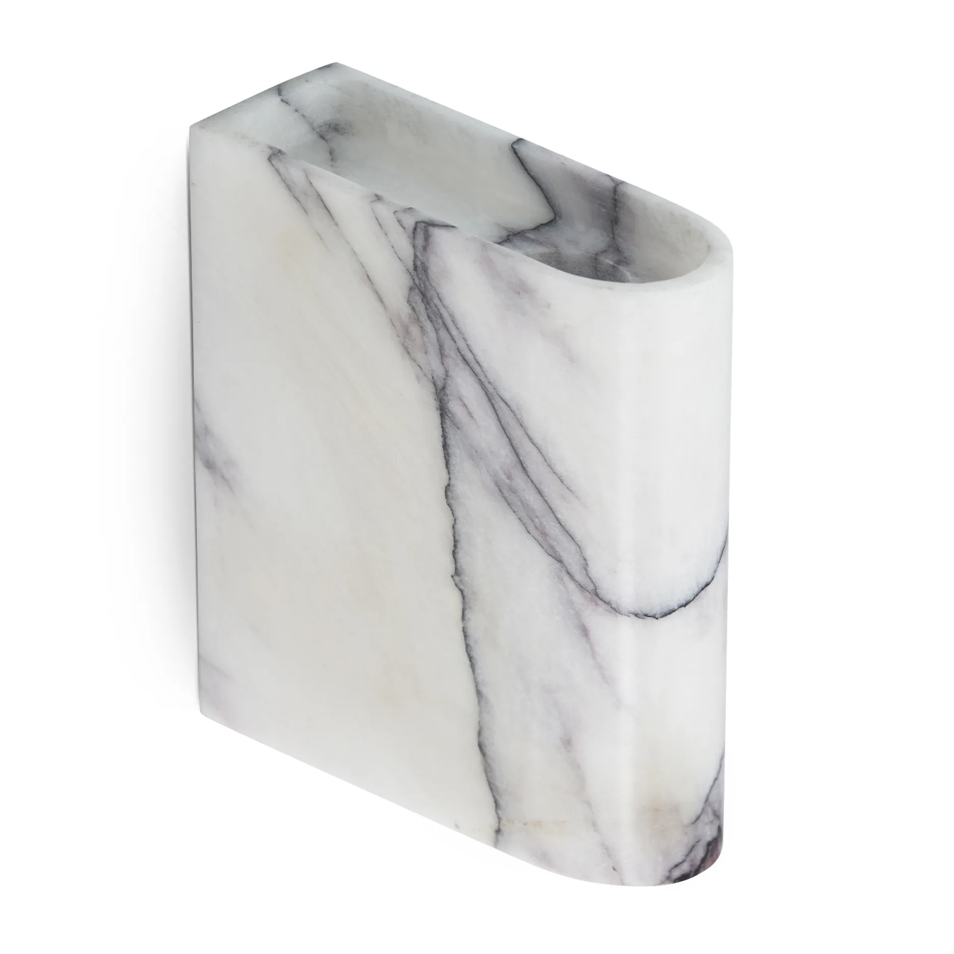 Monolith kynttilänjalka seinämalli, Mixed white marble Northern