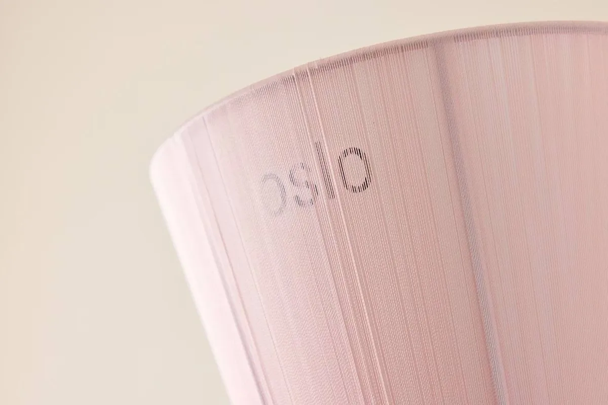 Oslo wood lattiavalaisimen varjostin limited edition, Muted pink Northern