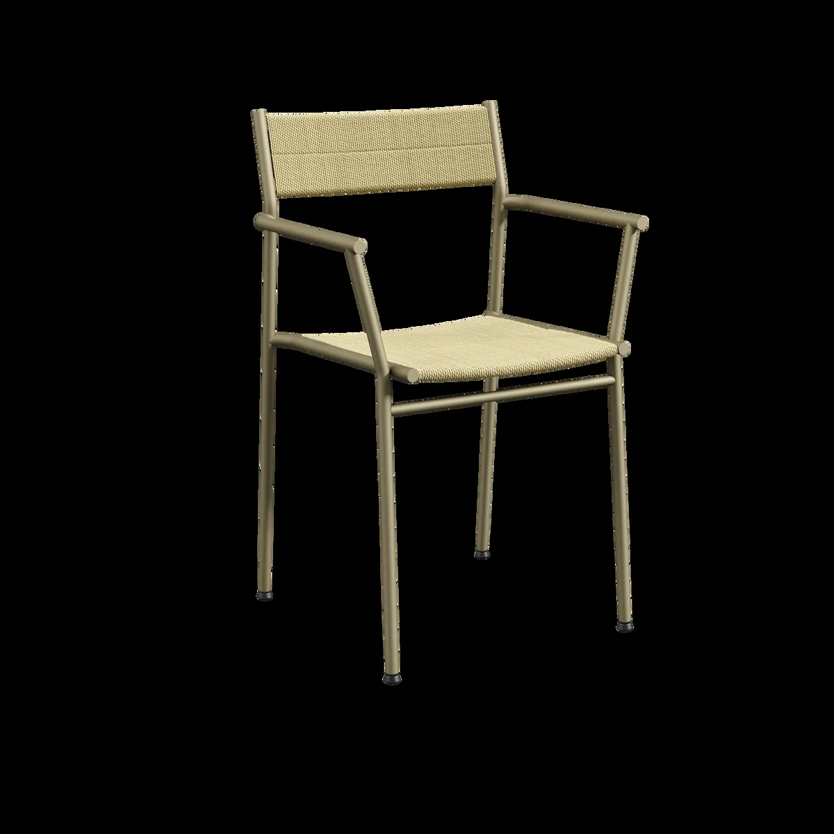 Northern Vev käsinojatuoli Harmaa beige natural rope