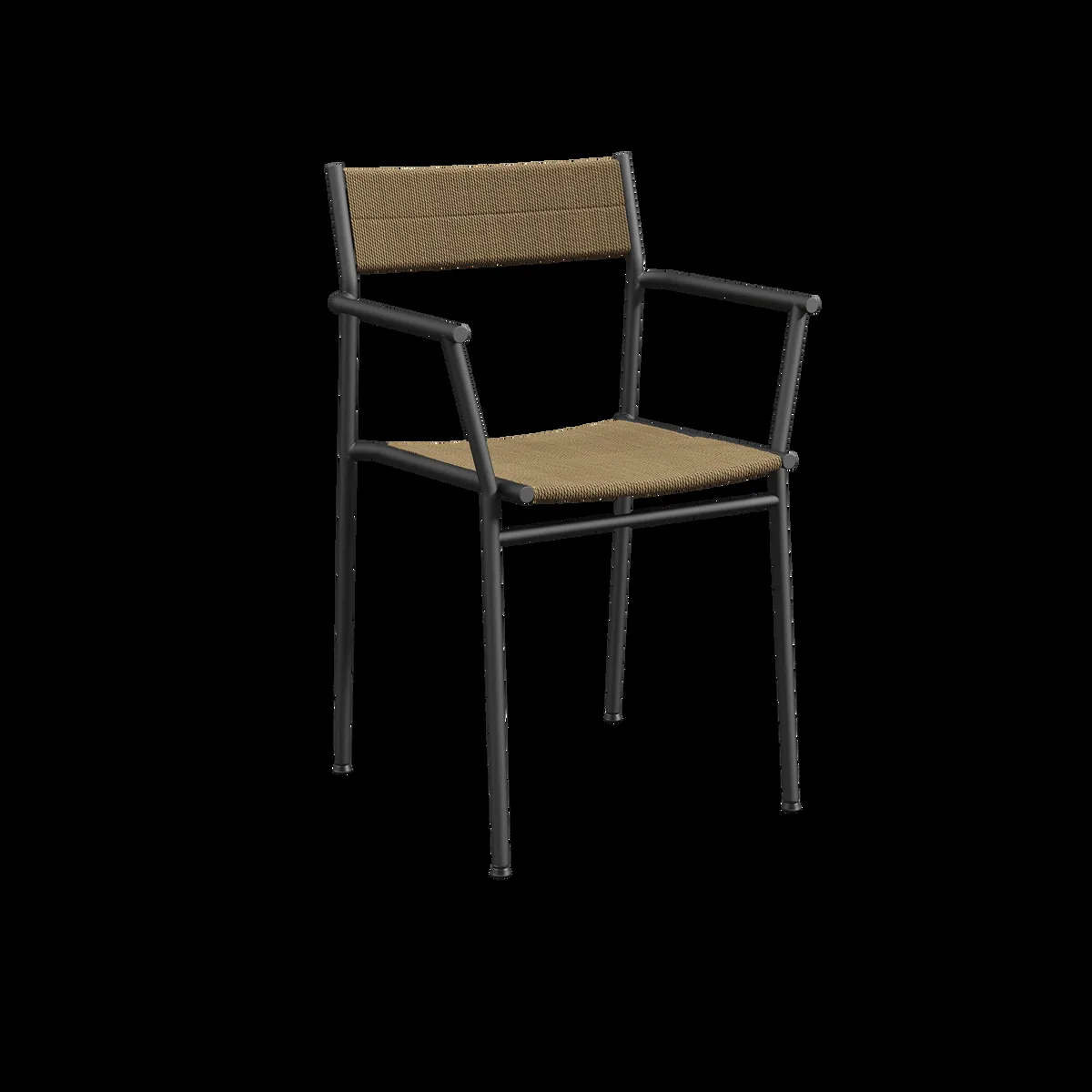 Northern Vev käsinojatuoli Musta–ruskea köysi