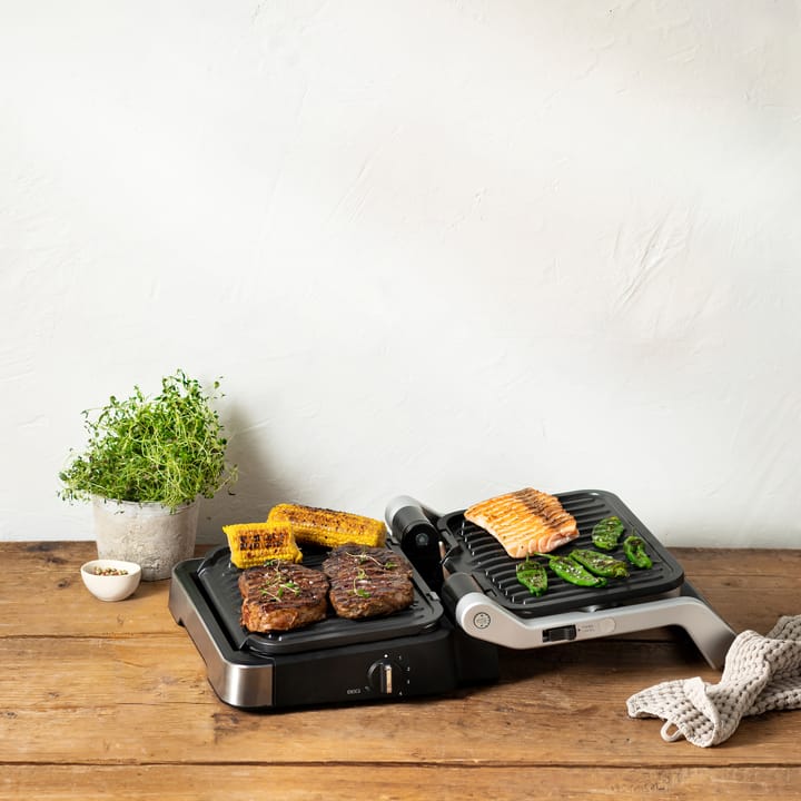 Optigrill GO772DS0 2-in-1 pöytägrilli, Ruostumaton teräs OBH Nordica