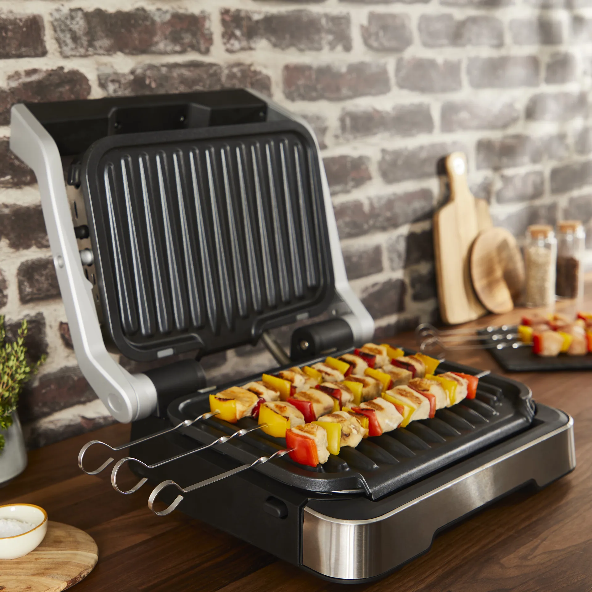 Optigrill GO772DS0 2-in-1 pöytägrilli, Ruostumaton teräs OBH Nordica