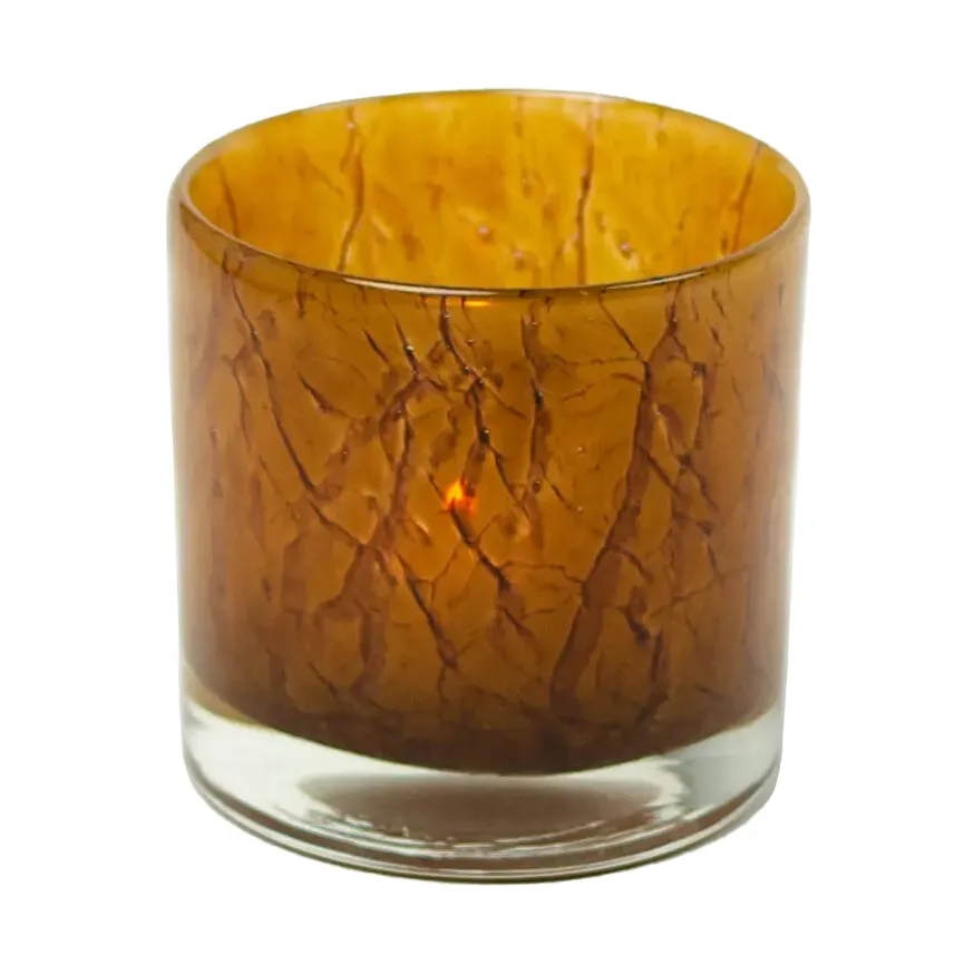 Olsson & Jensen Etna kynttilälyhty Ø10 cm Vaaleanruskea