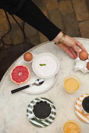 Monica kuppi ja aluslautanen 4-pakkaus - Vihreä - undefined - Olsson & Jensen